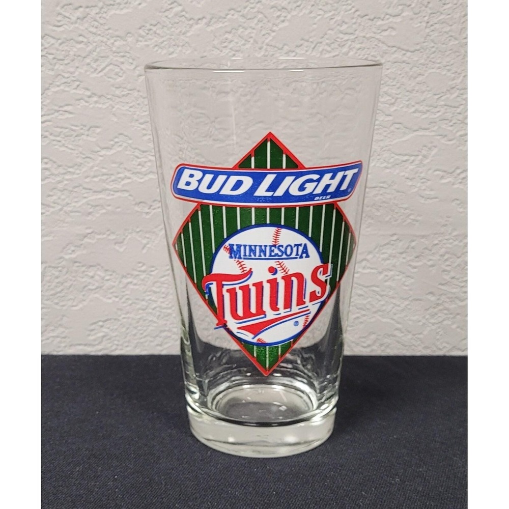 MLB Baseball Minnesota Twins Bud Light Pint Drinking Glass